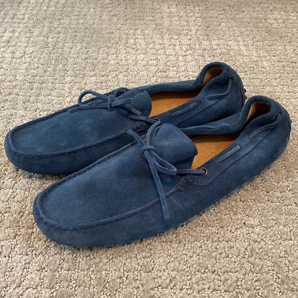 Men’s Blue Suede Tod’s Loafers - Size 11